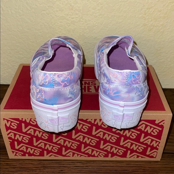 Vans Slip-On Platform Sneakers - Lavender Pink Butterfly - Picture 4 of 8